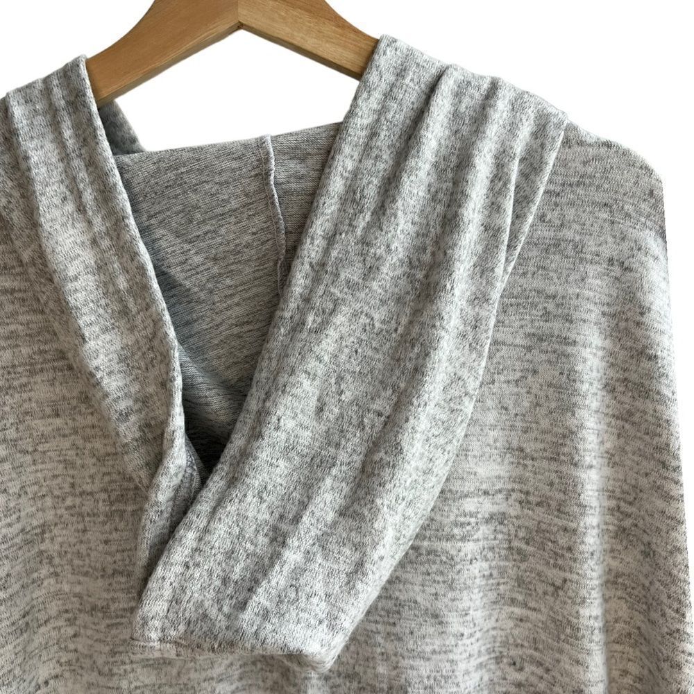 New Over The Limit Apparel Heather Gray Cropped Hooded Lightweight Sweatshirt - Picture 4 of 10